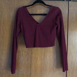 Forever 21 Burgundy Crop top